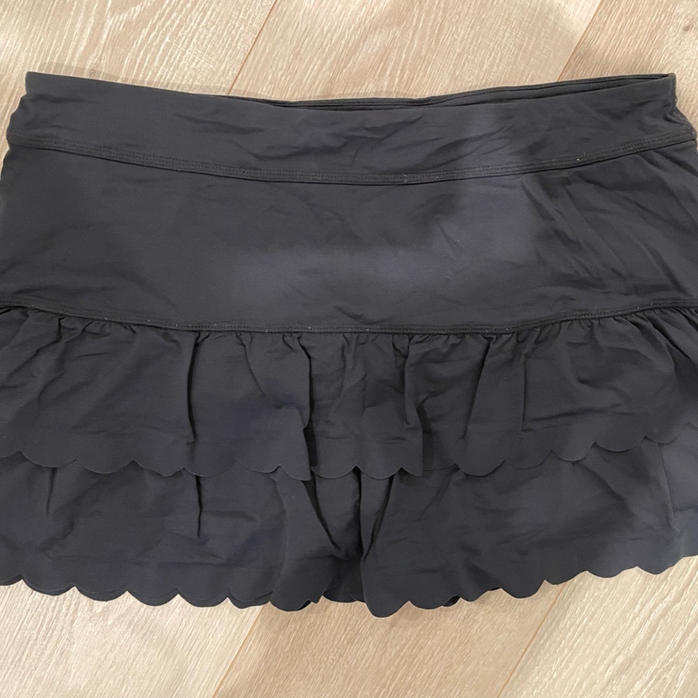 Lilly Pulitzer Meisha Black Scalloped Ruffle Skirt